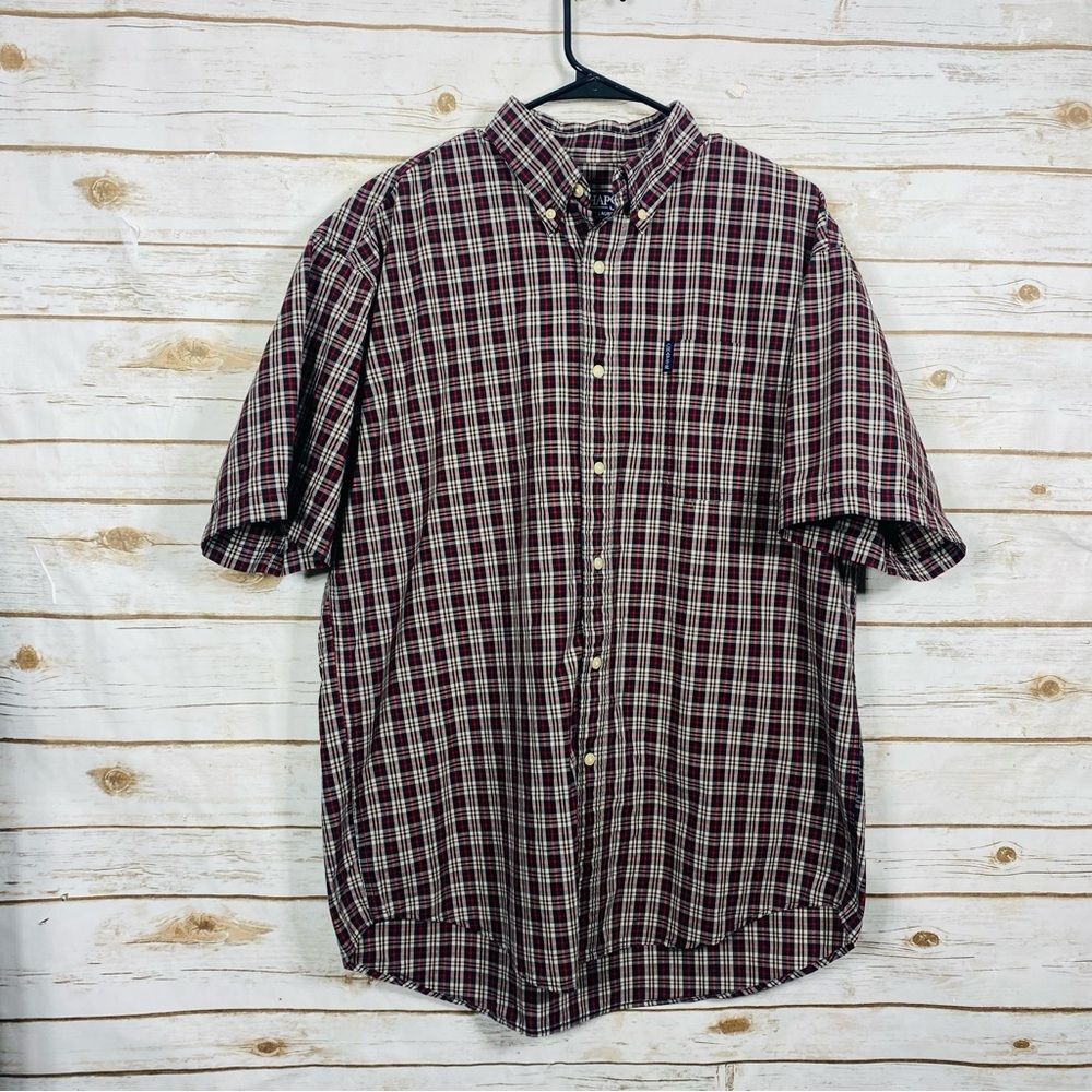 Champs Ralph‎ Lauren men’s Plaid Button Down Shirt size L